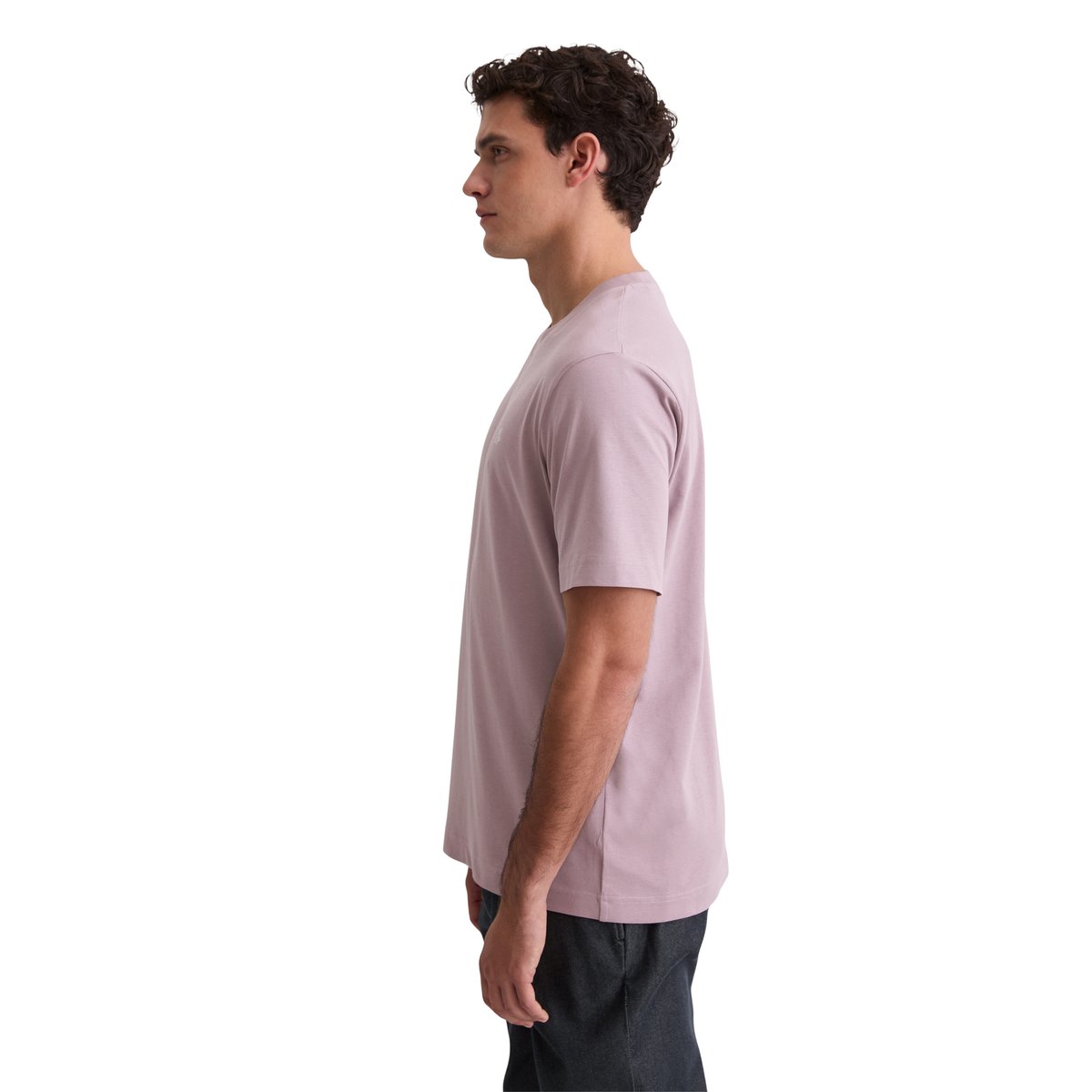 T-shirt basique regular en pur coton bio violet, MARC O'POLO