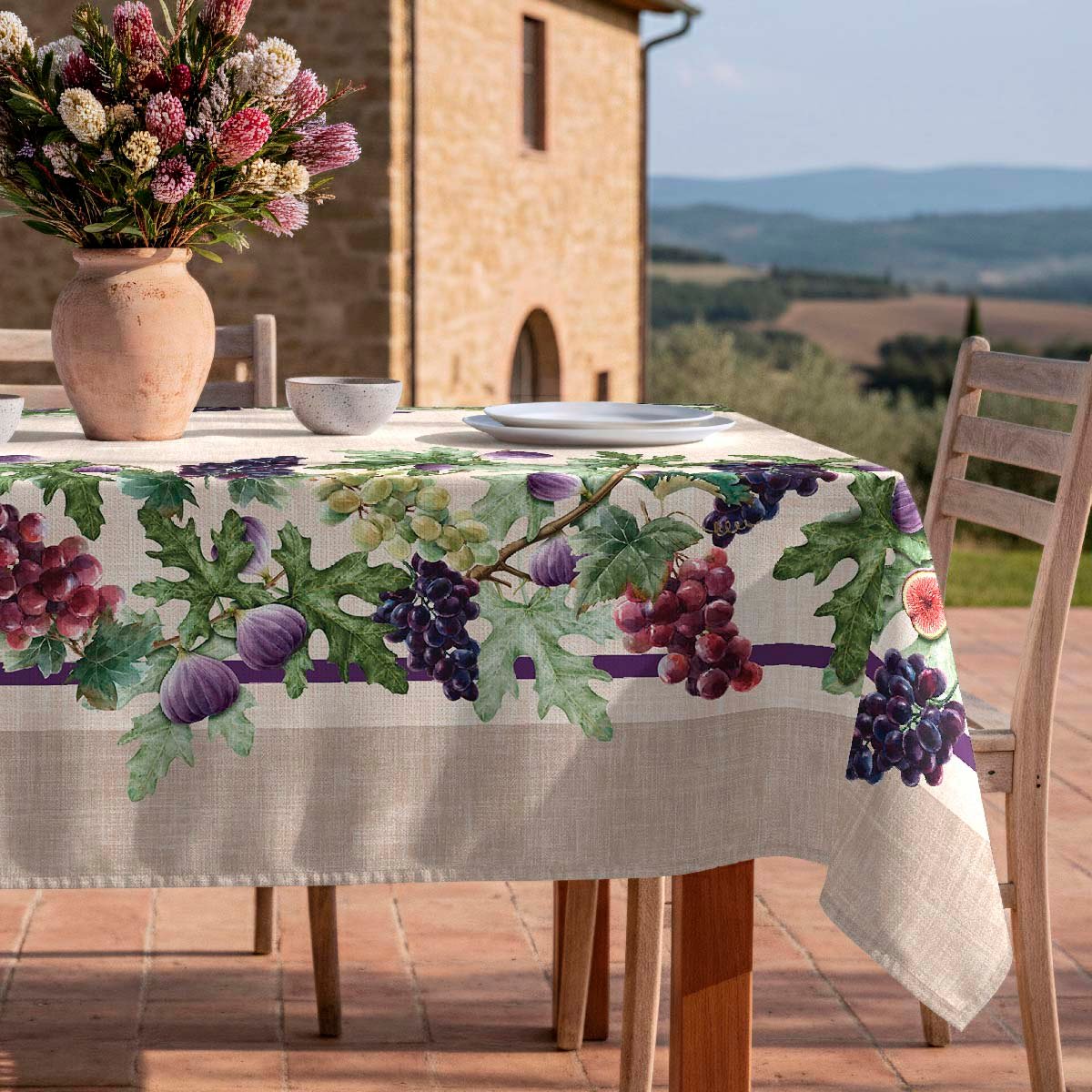 Nappe anti-taches Uva - 100% coton - mauve, NAF NAF HOME