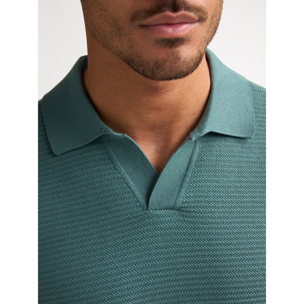 Pull Polo en maille delfín vert oil green, PETROL INDUSTRIES