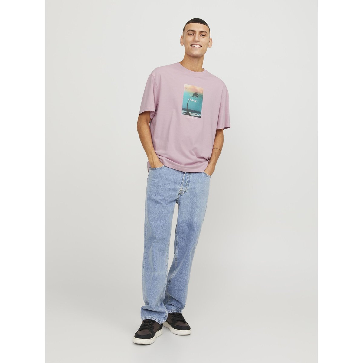 T-Shirt pink nectar, JACK & JONES
