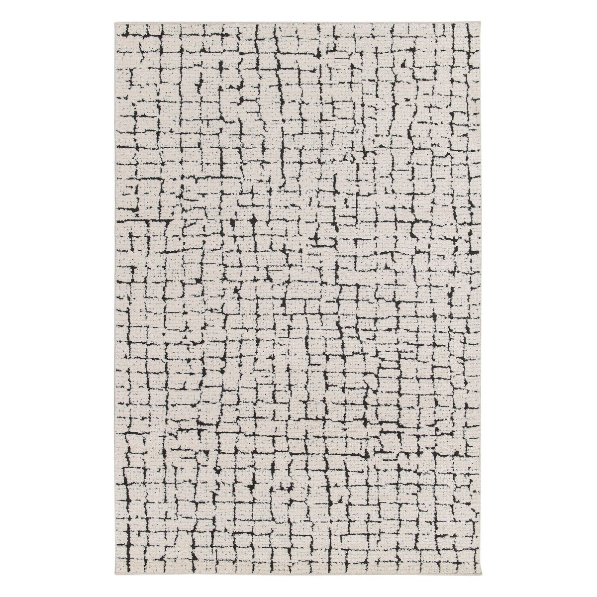 Tapis effet haut-et-bas ultra doux OBSIDIAN noir intense, AFK LIVING