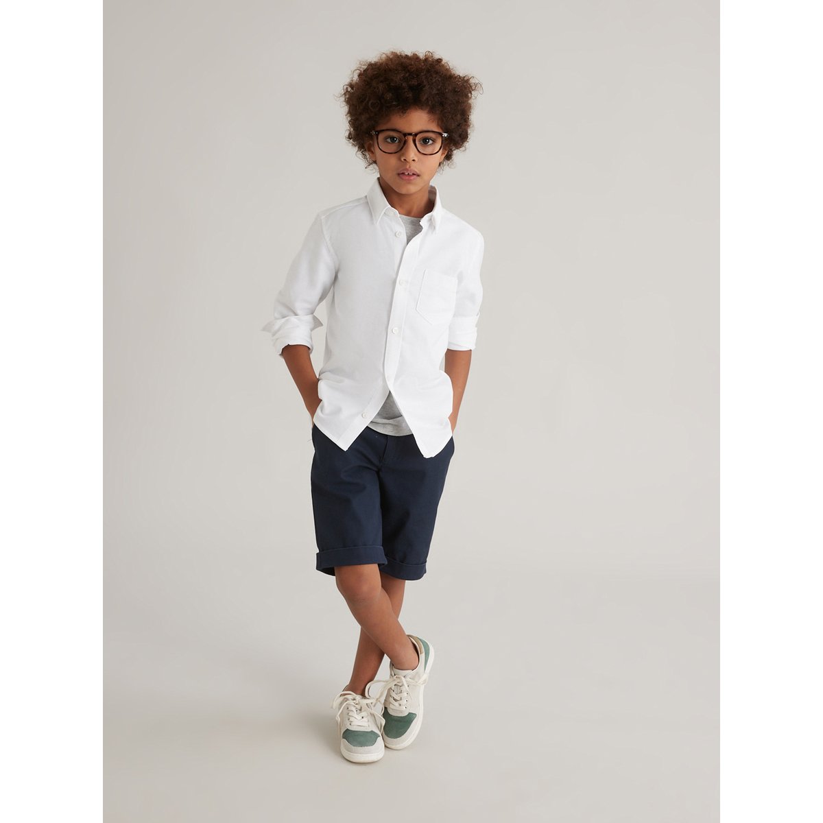 Chemise oxford - Collection fêtes et mariage blanc clair uni, CYRILLUS