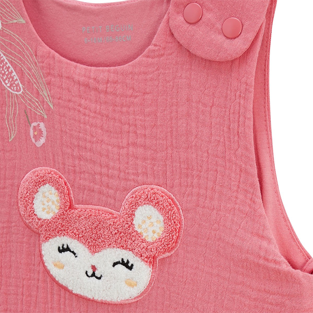 Gigoteuse d'été en gaze de coton Anaelle rose, PETIT BEGUIN