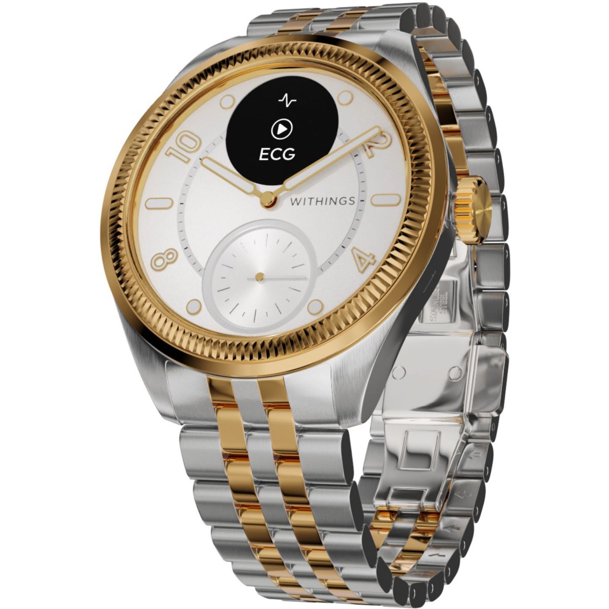 Montre santé Scanwatch Nova Brilliant 39mm Gold couleur unique, WITHINGS