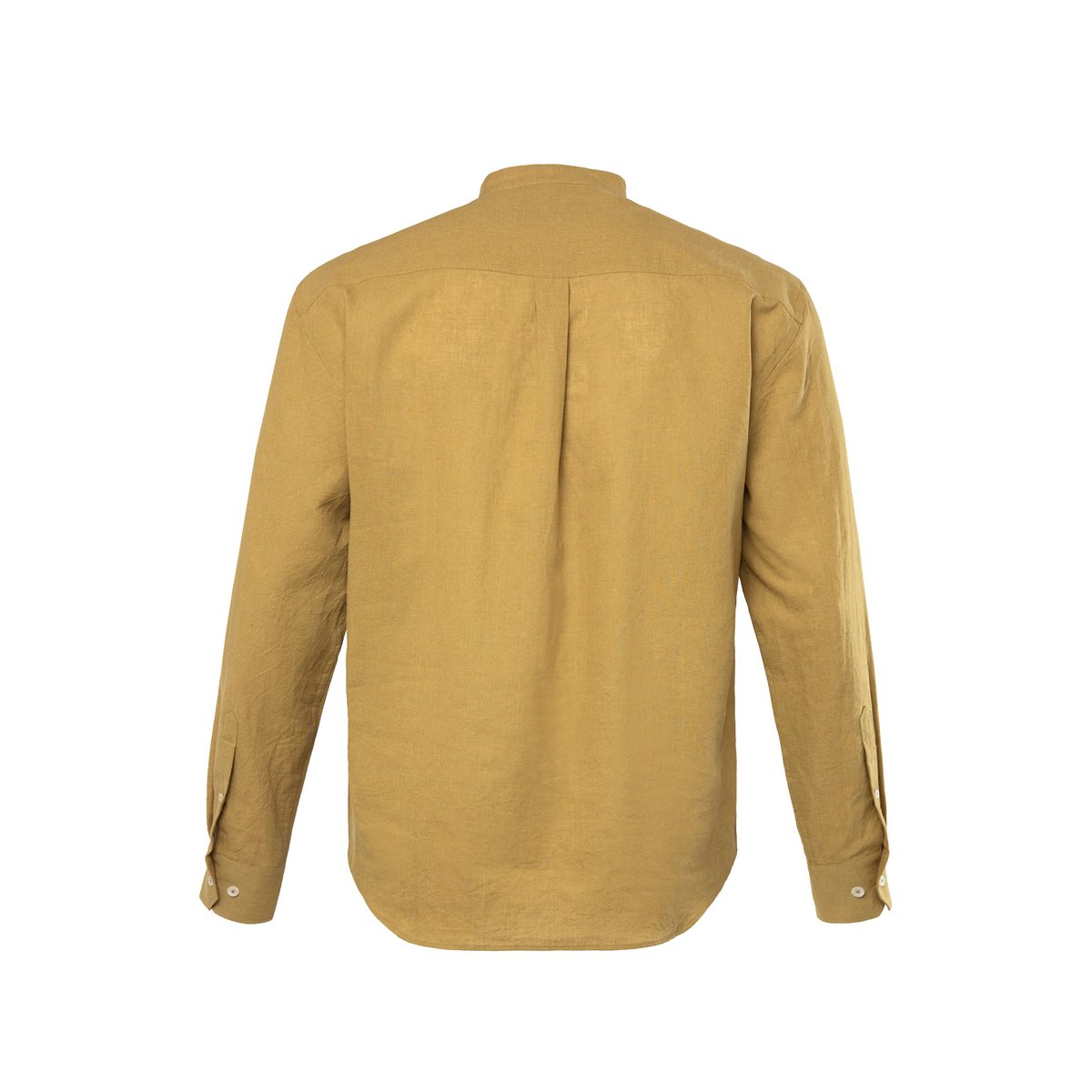 Chemise en lin mélangé à manches longues mousse, JP1880