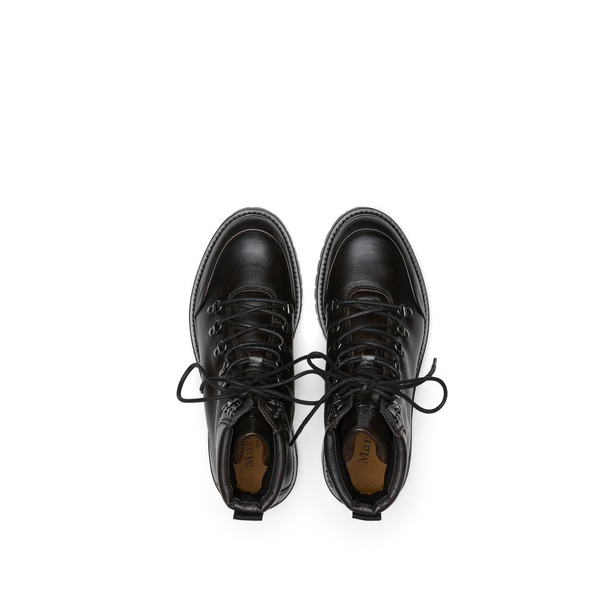 Bottes à lacets, modèle Armin en cuir de vache ciré cognac, MARC O'POLO