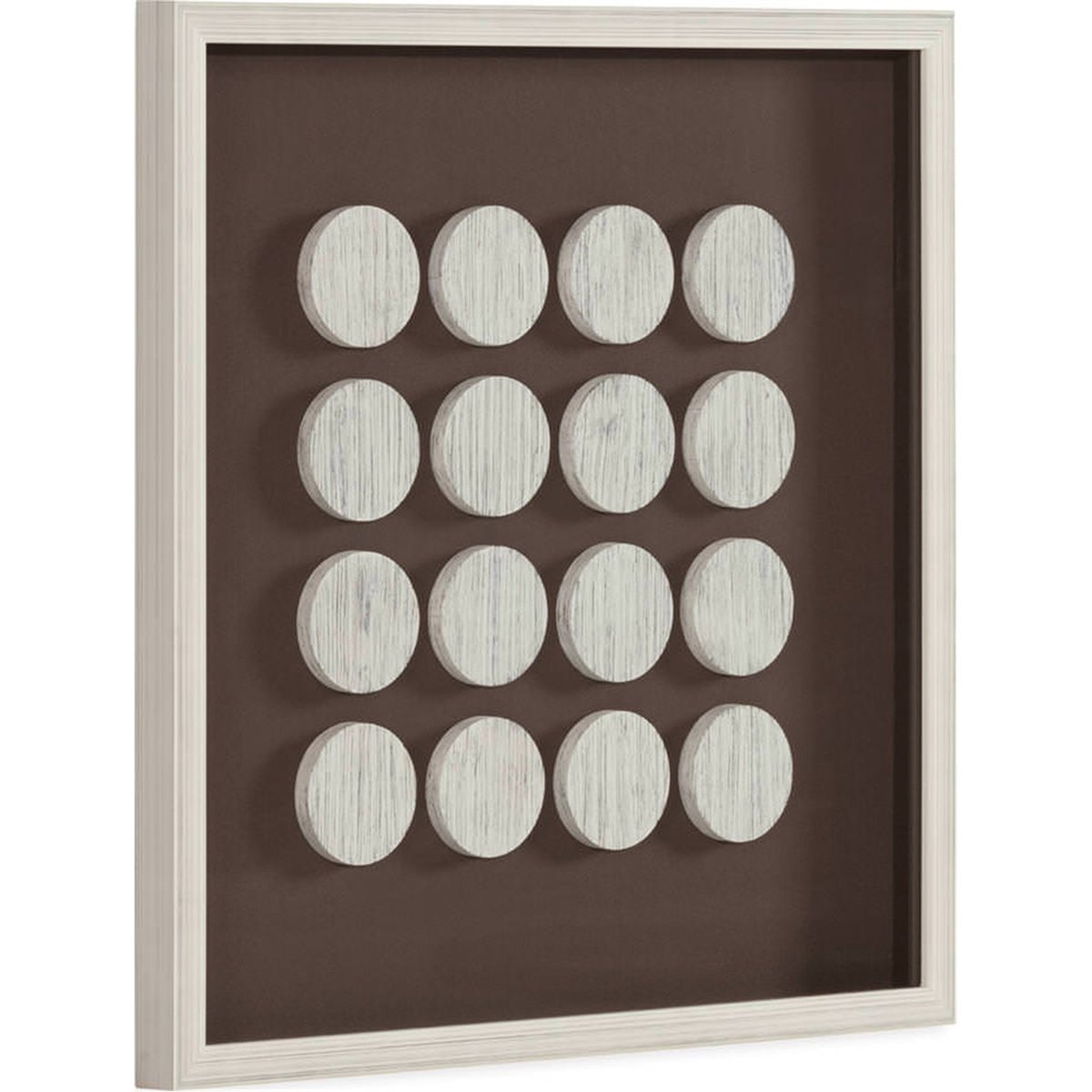 Tableau graphique en verre et bois blanc et marron, RECOLLECTION