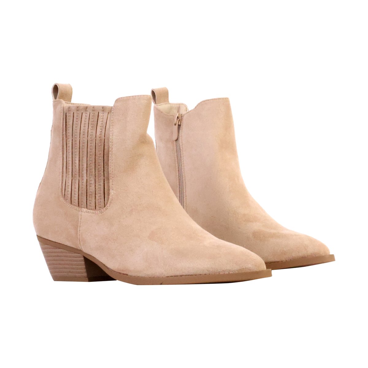 Bottines à Zip Lbs beige, ENZA NUCCI