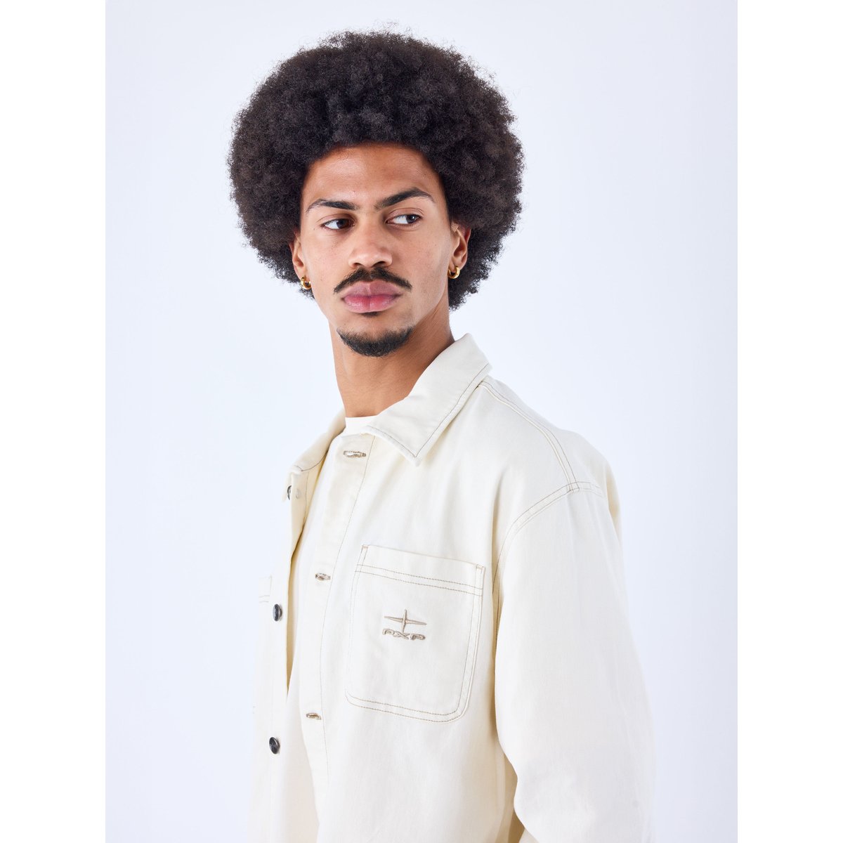 Surchemise brodé craft crème camel, PROJECT X