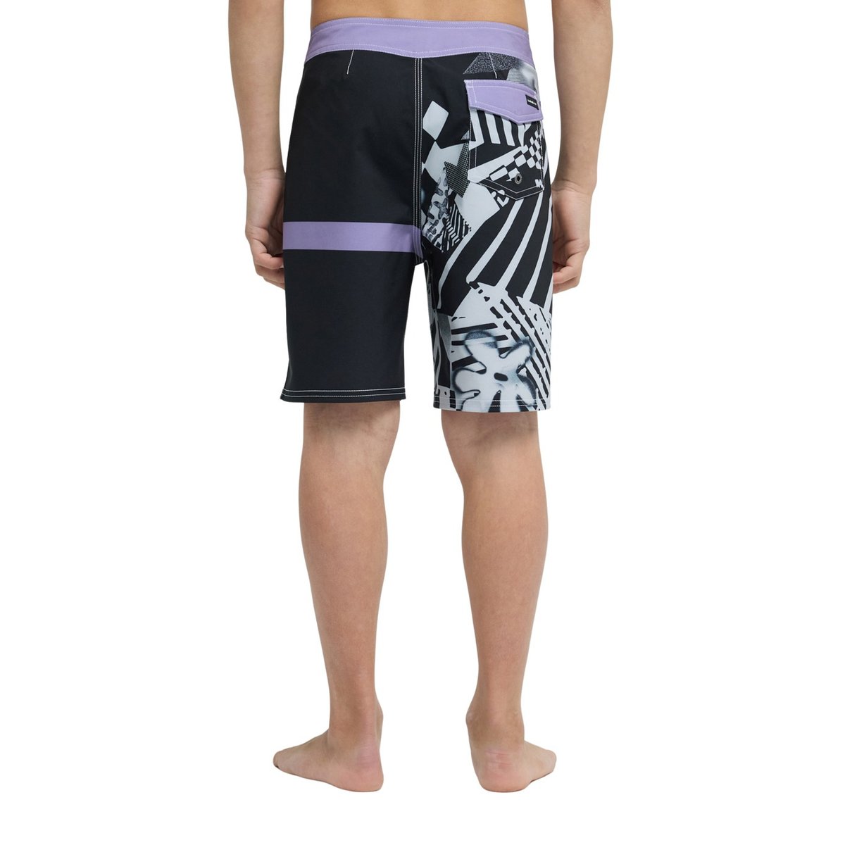 Boardshort SURFSILK STRAIGHT 17" noir black block momentum, QUIKSILVER