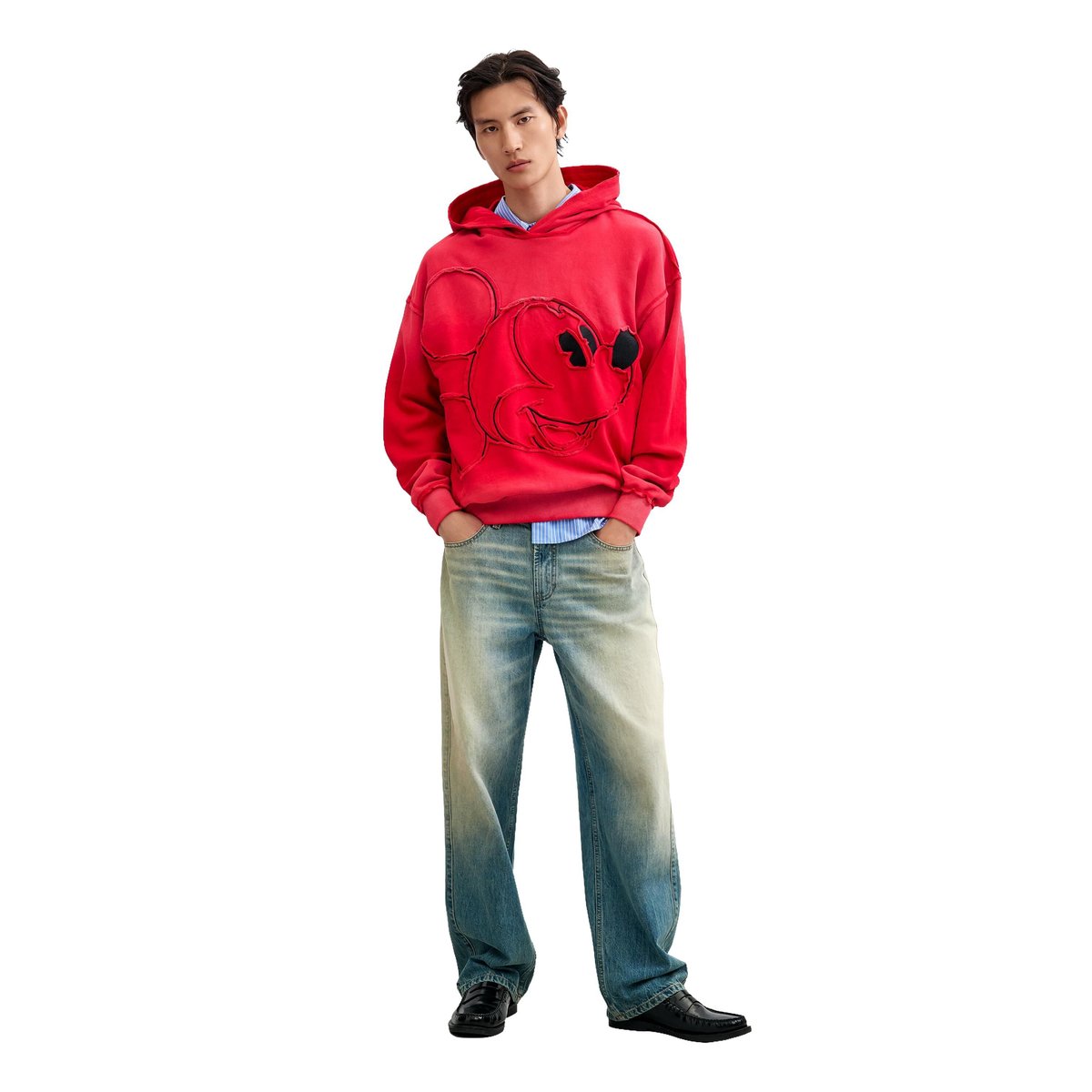Sweat-shirt brodé Mickey™ rouge, DESIGUAL