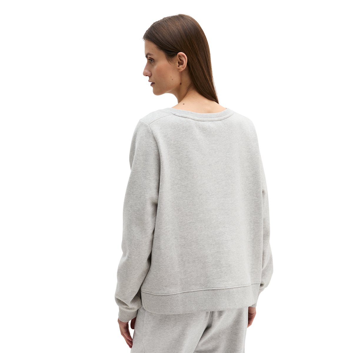 Sweat-shirt DfC relaxed garment-dyed avec surface peignée gris, MARC O'POLO