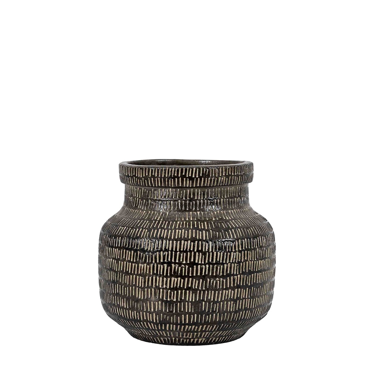 20cm Wide Textured Vase black, ÉDITÉ