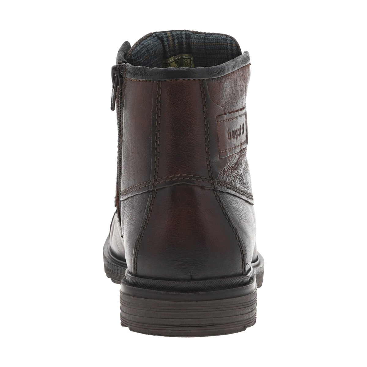 Bottines cuir talon plat marron, BUGATTI