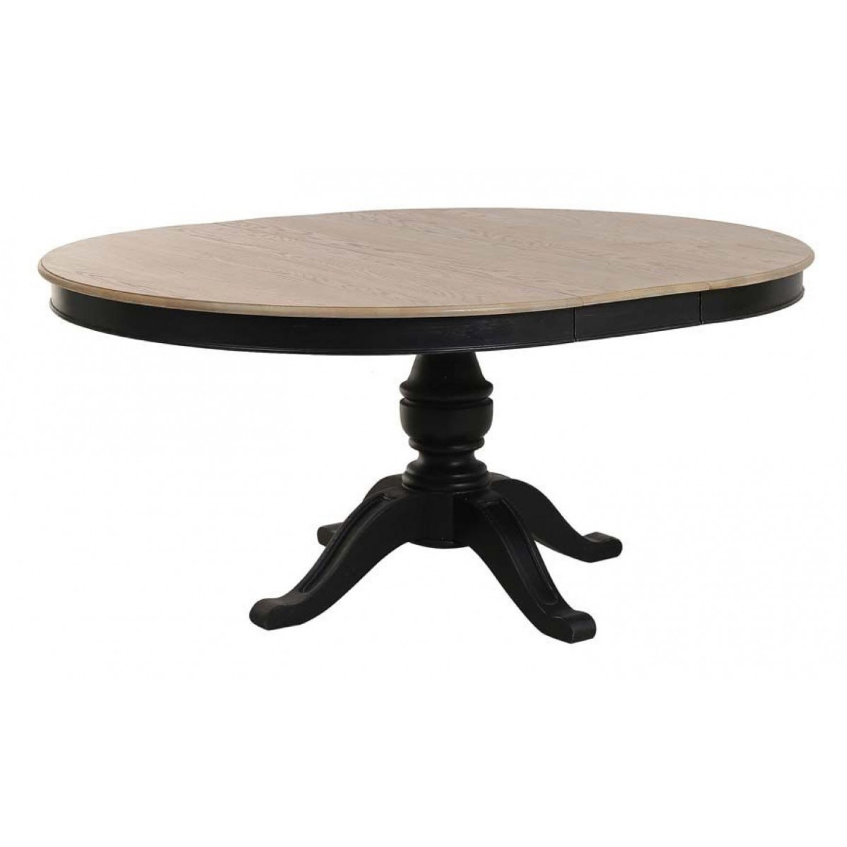 Table ronde extensible - MANOIR noir, INTERIOR'S