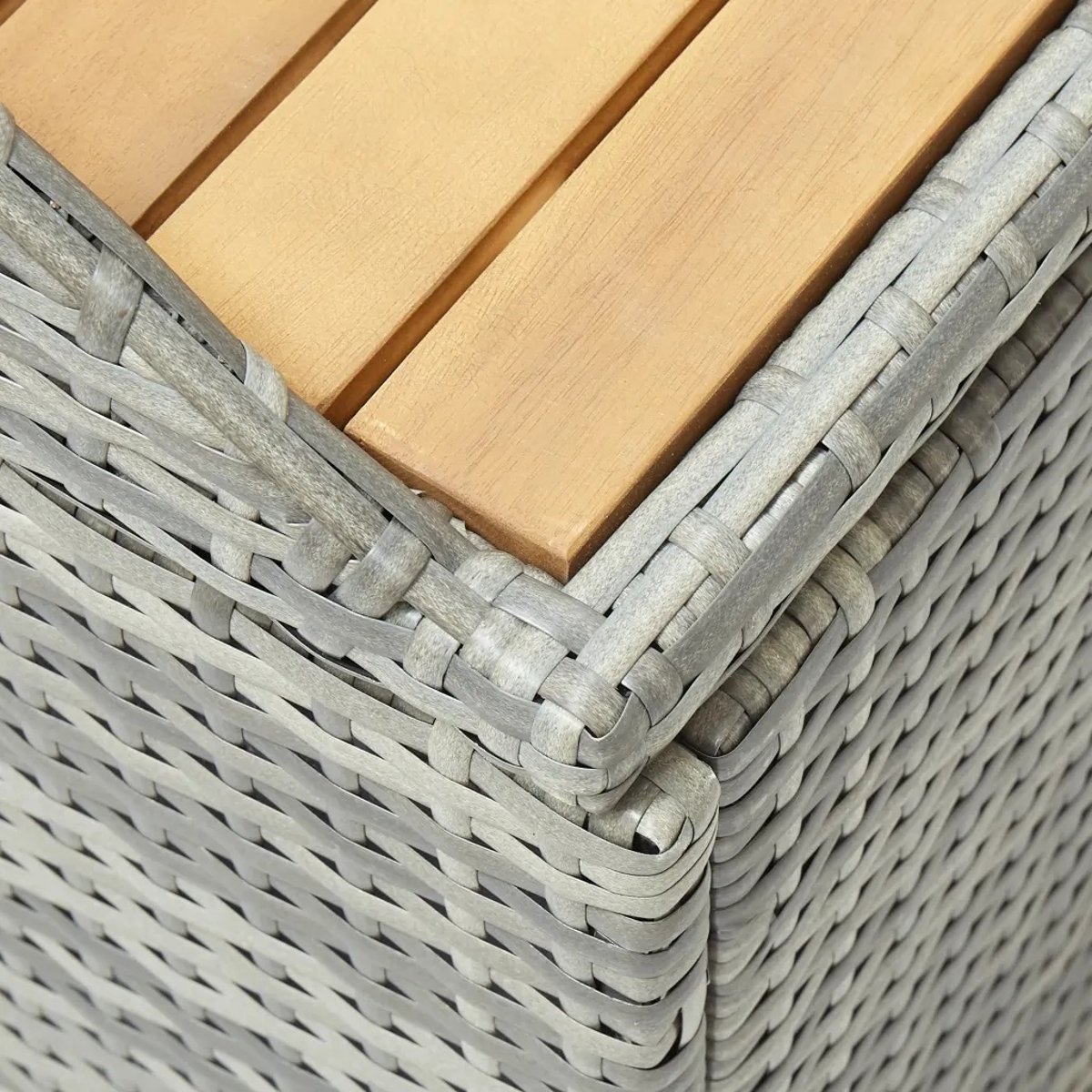 Banc de rangement de jardin gris clair, HOME MAISON
