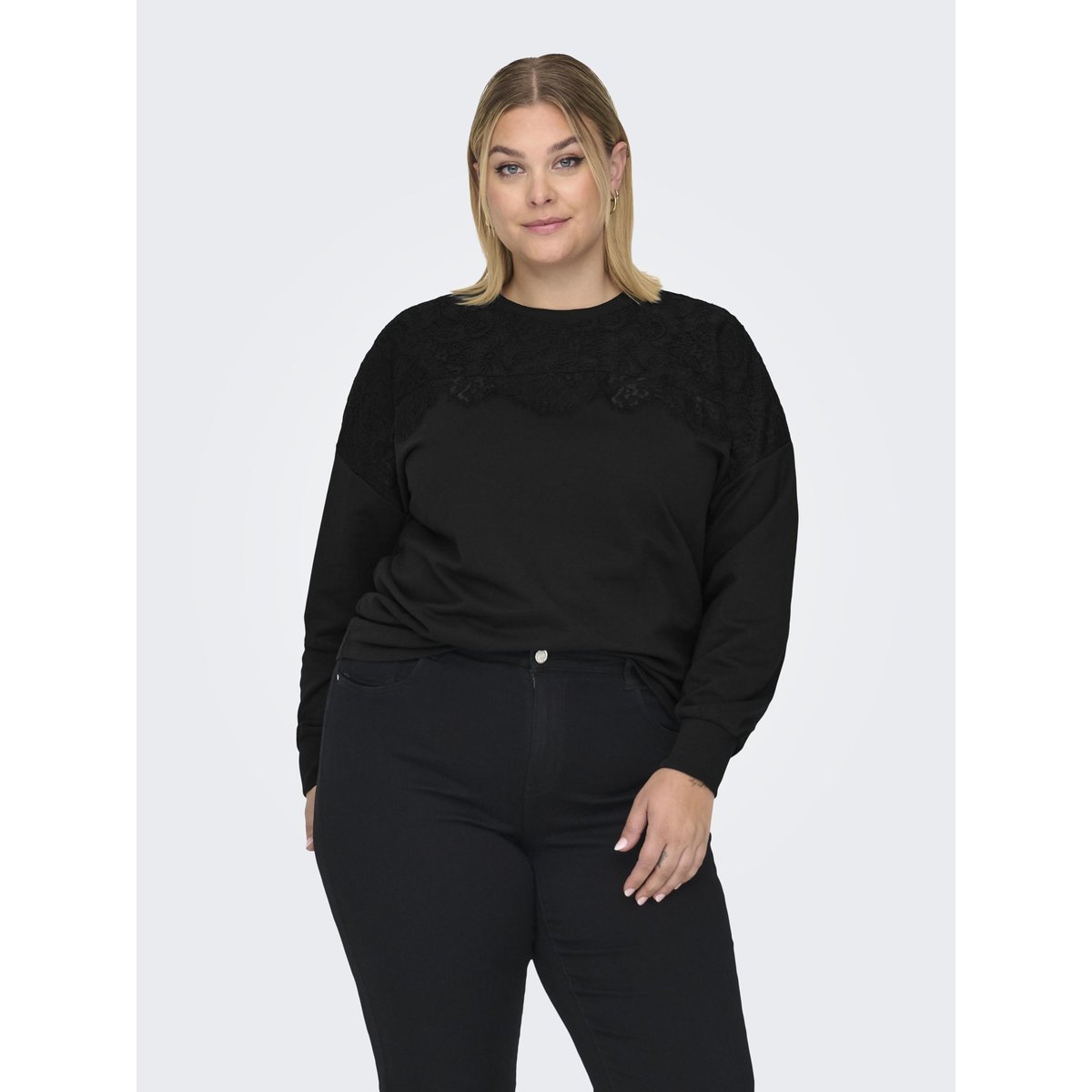 Sweat-Shirt noire - black, ONLY CARMAKOMA