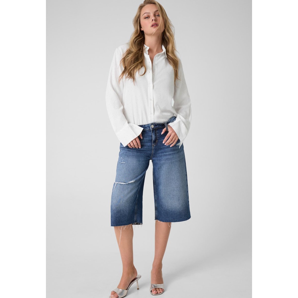 Chemise Cloutée blanc, GUESS