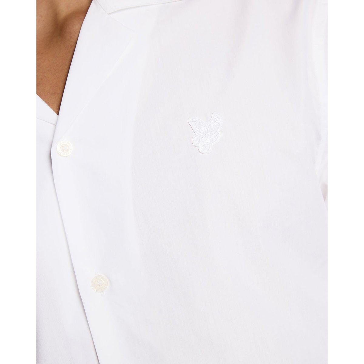 Chemise col revers en popeline blanc, LYLE & SCOTT
