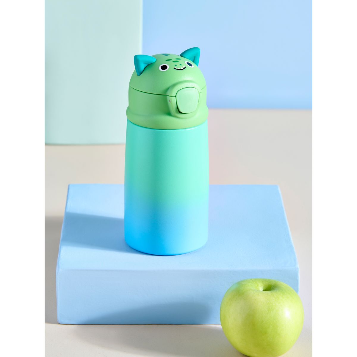 Gourde dragon en acier inoxydable 350 ml bleu/vert, NEXT