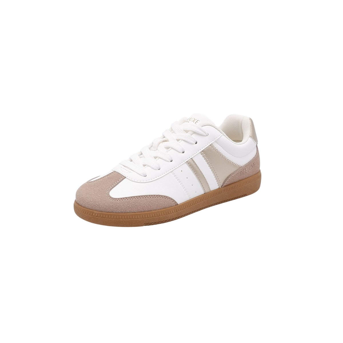 Baskets femme rétro et tendance DIANA white-gold, DEELUXE