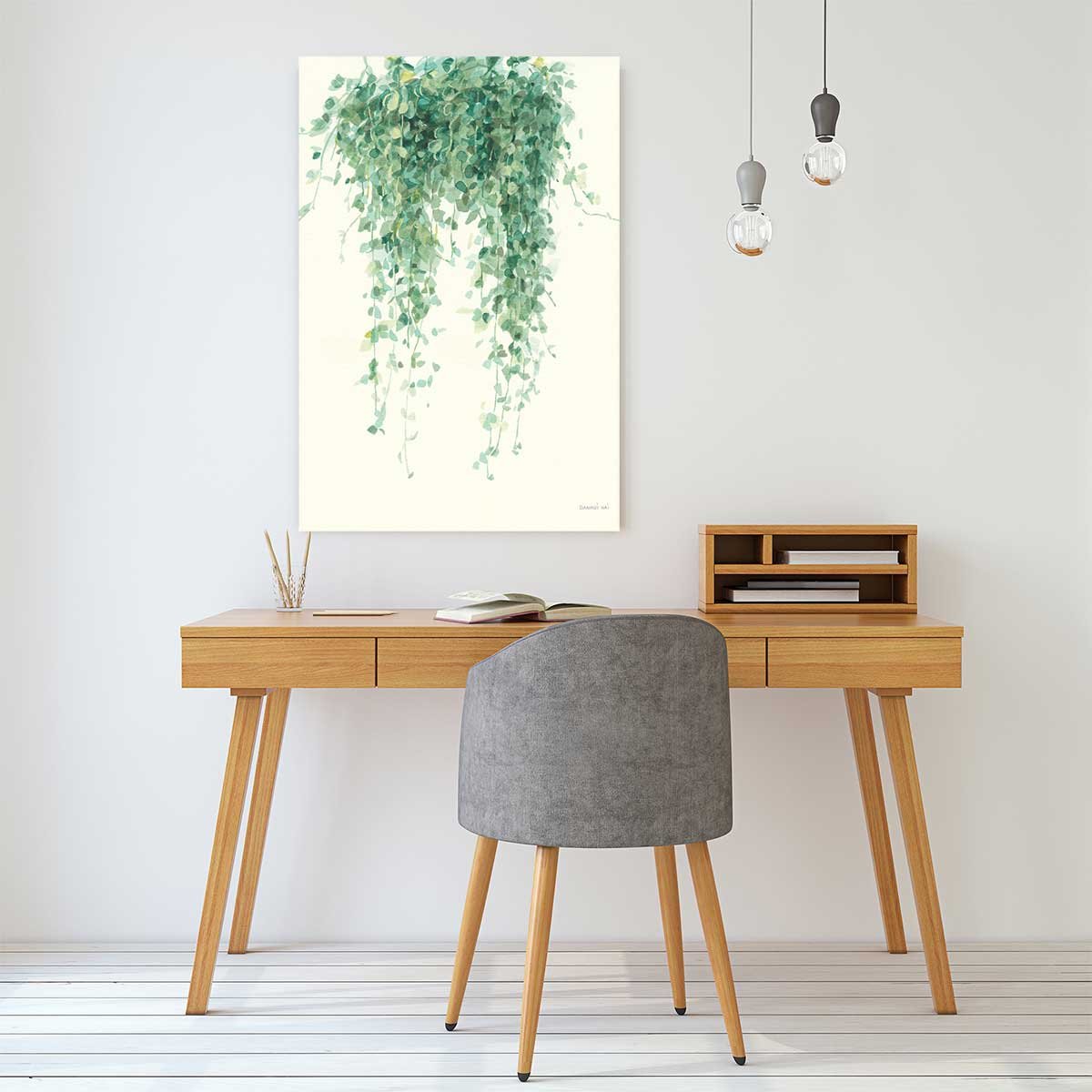 Tableau fleurs Plante tropicale Ceropegia illustrée tableau alu dibond, HEXOA