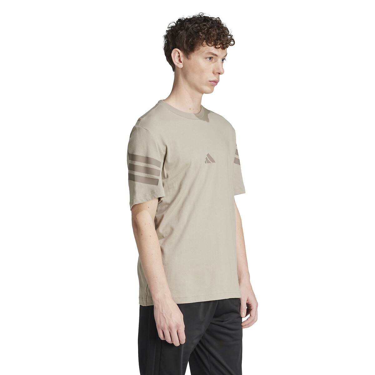 T-shirt manches courtes Future Icons 3 bandes taupe, ADIDAS SPORTSWEAR