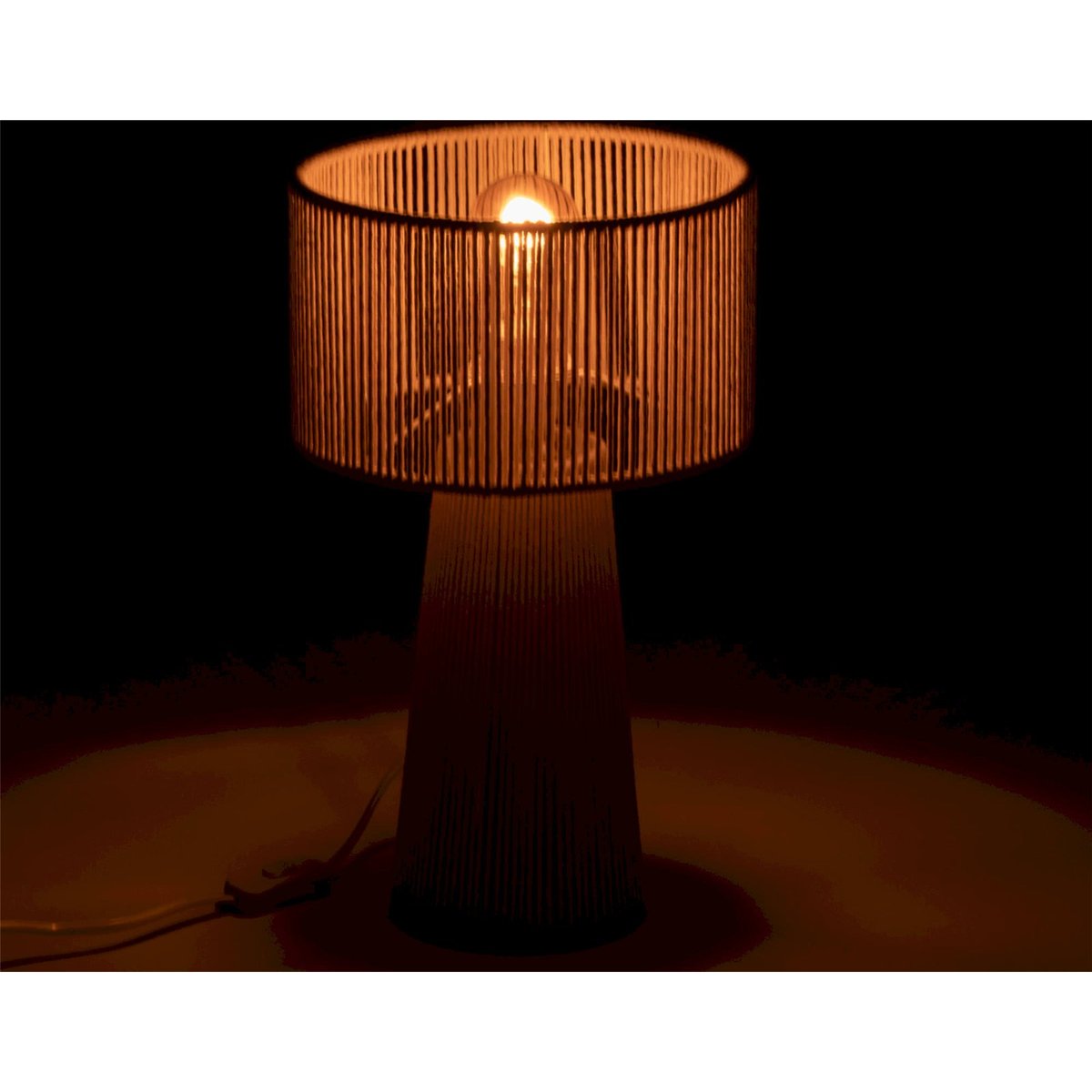 Lampe de table en papier et corde grège, RECOLLECTION