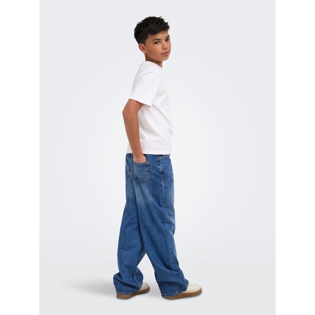 Jean À Jambe Large dark blue denim, ONLY & SONS JUNIOR