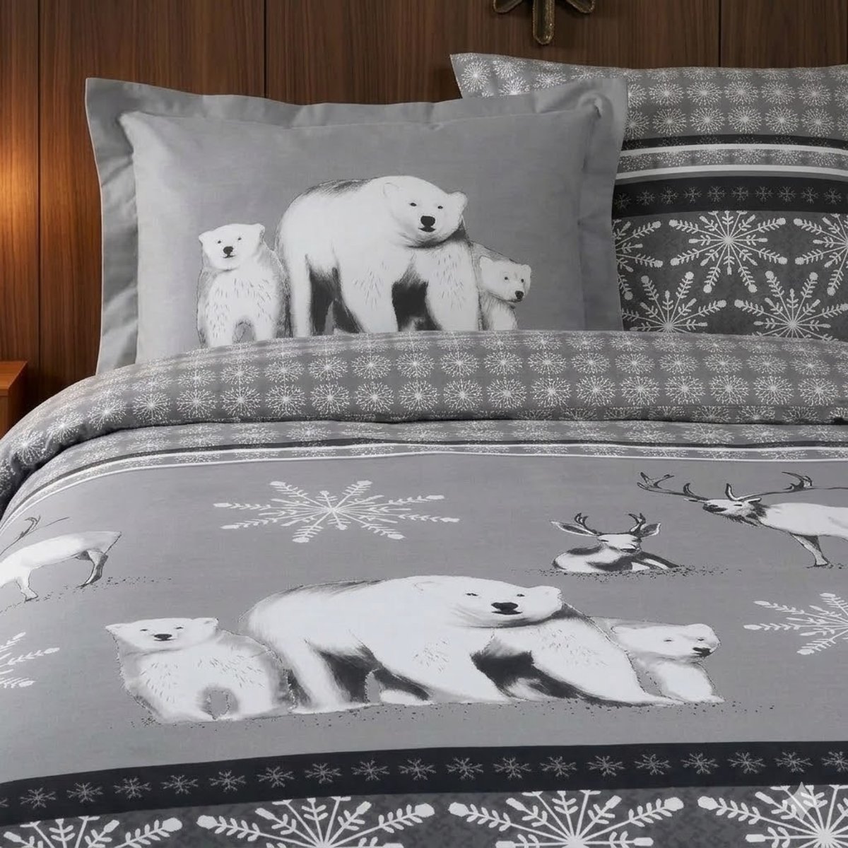 Parure de lit Collection Aigueblanche gris, EDEN