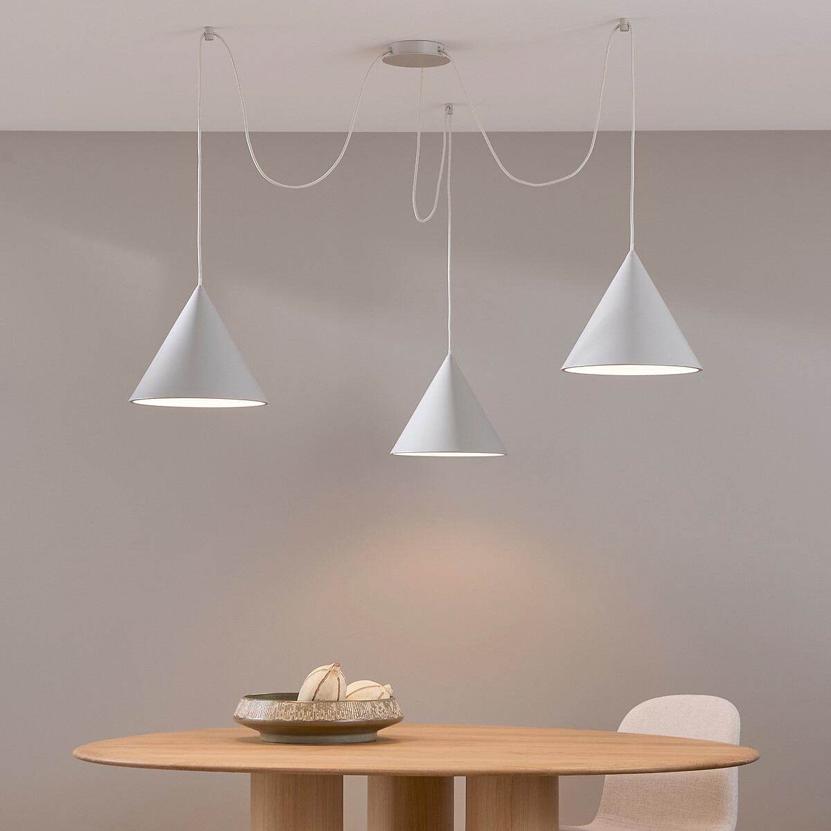 Suspension modulable 3 cônes, MOKE gris, AM.PM