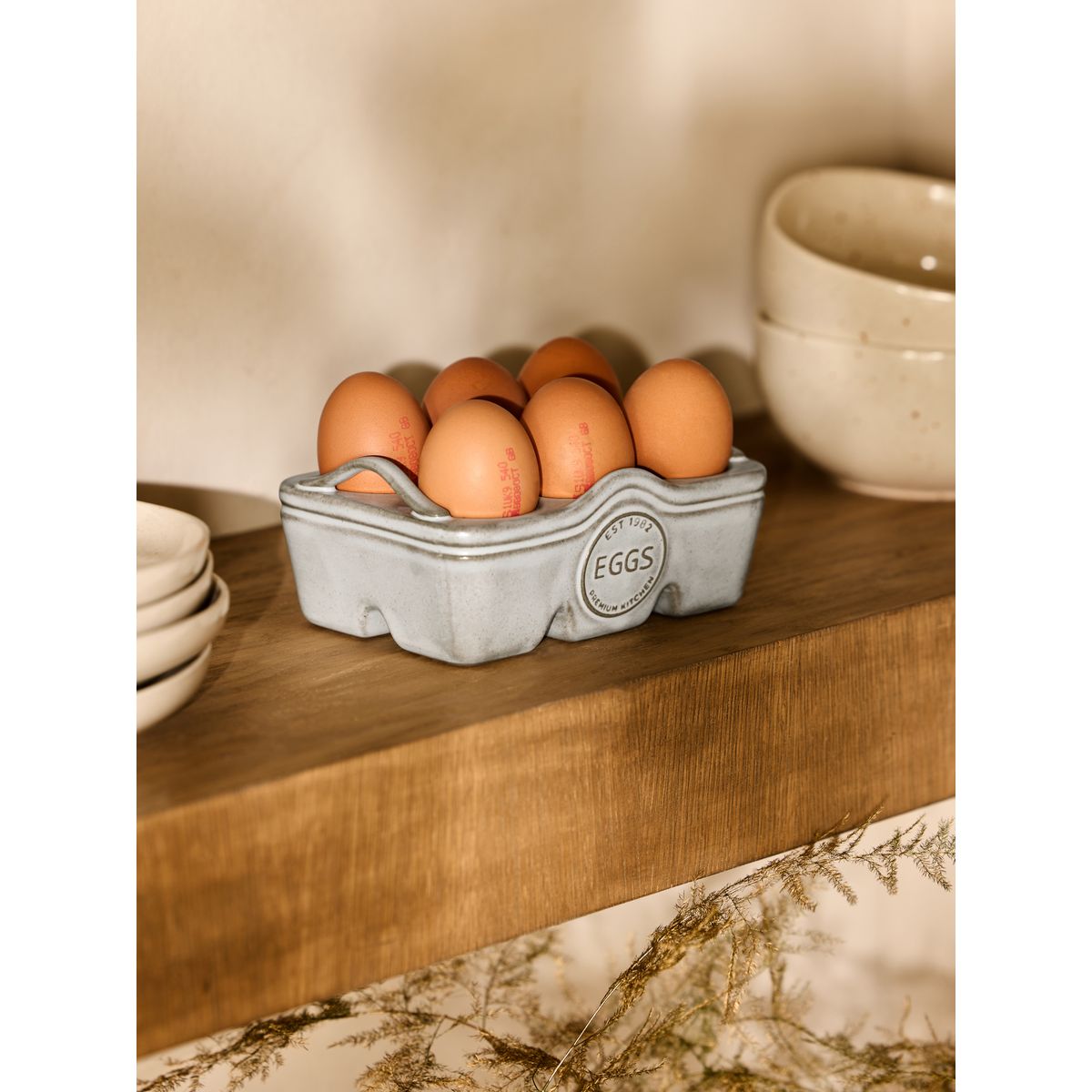 Rangement pour œufs avec badge style rustique naturel, NEXT