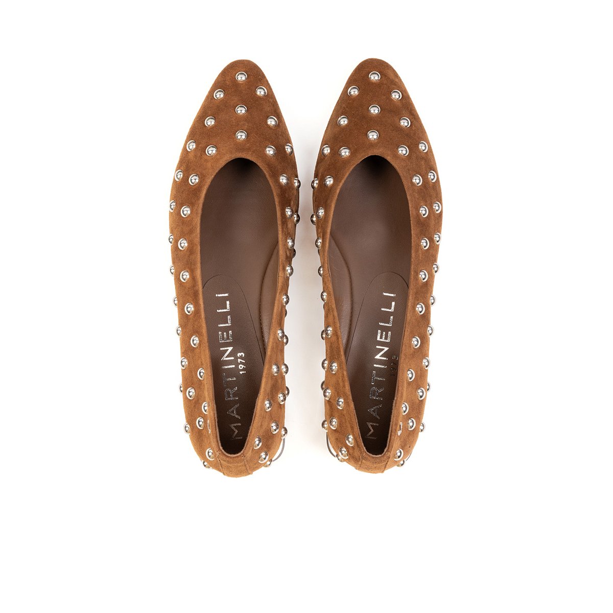 Ballerines cuir Vescia tabaco, MARTINELLI