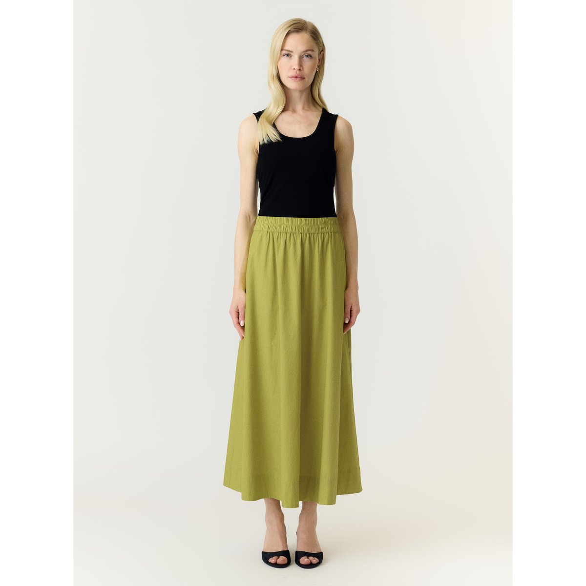Jupe Longue vert - apple green1, YAS