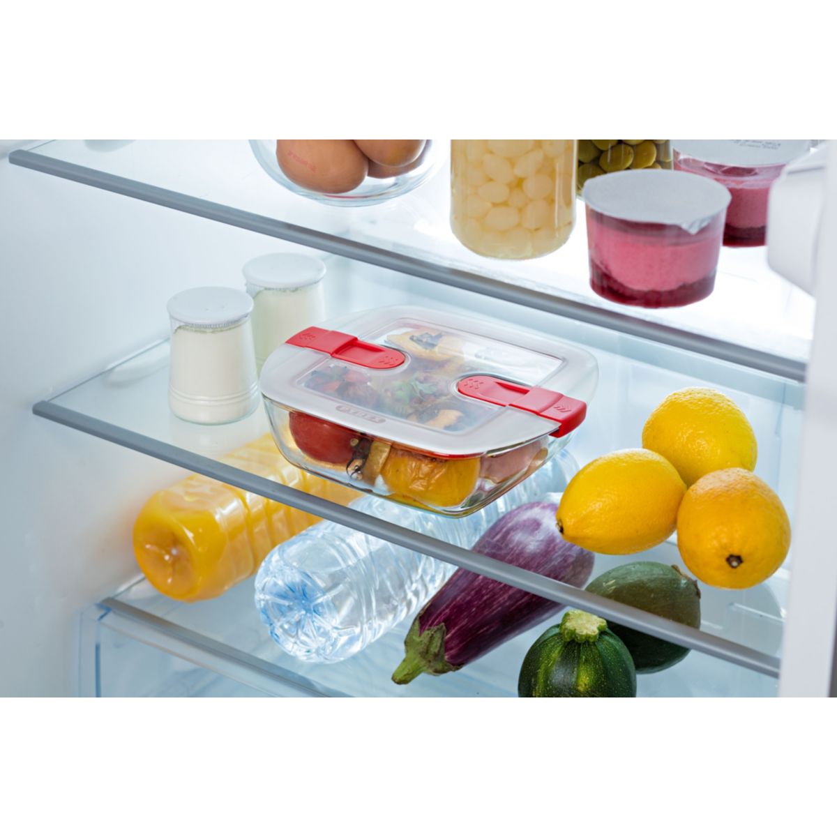 Boîte hermétique cook & heat 20x17 cm avec couvercle transparent, PYREX