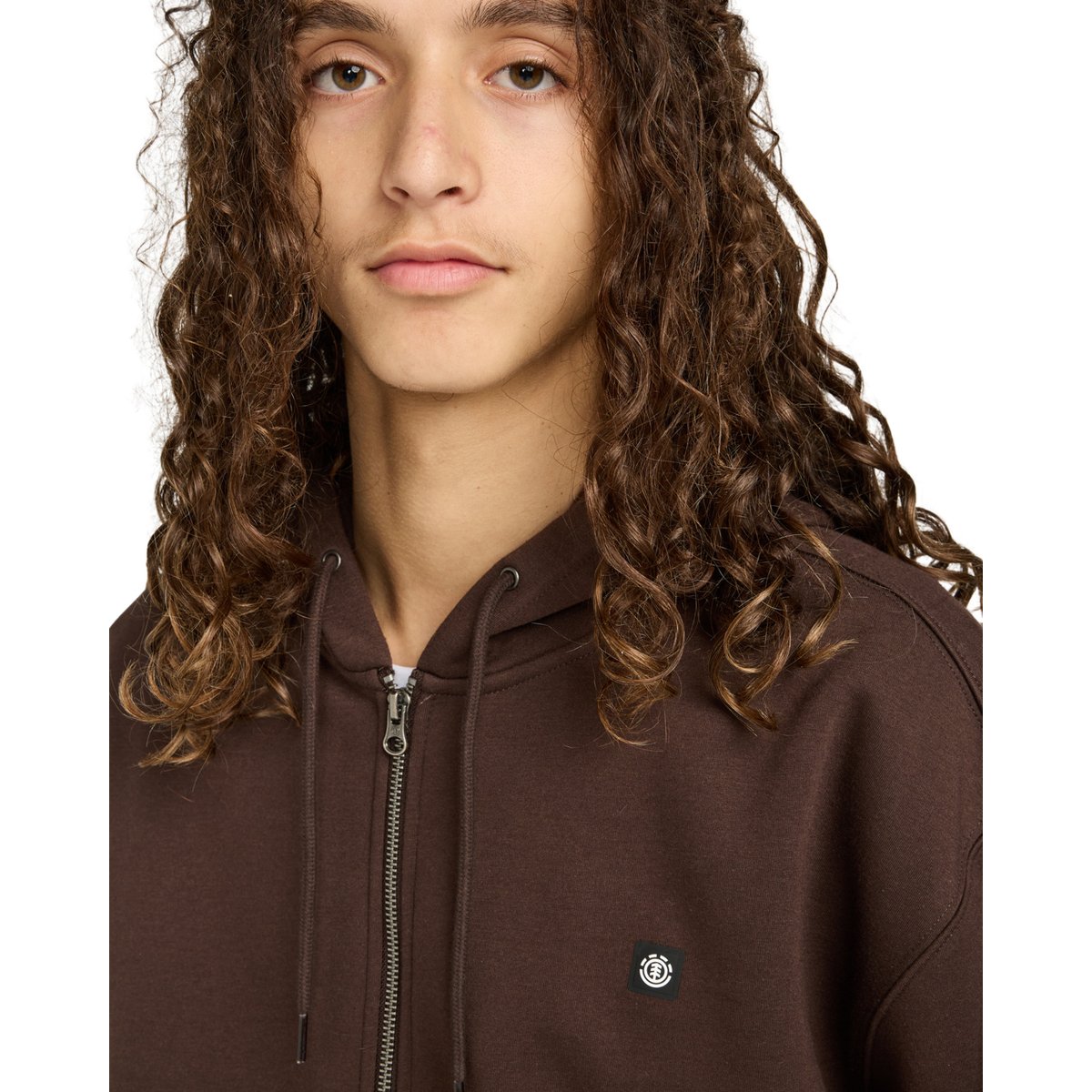 Sweat zippé ICON RAIN marron java, ELEMENT