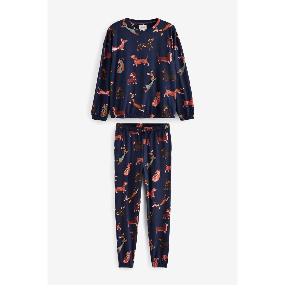 Pyjama à manches longues teckel bleu marine, NEXT