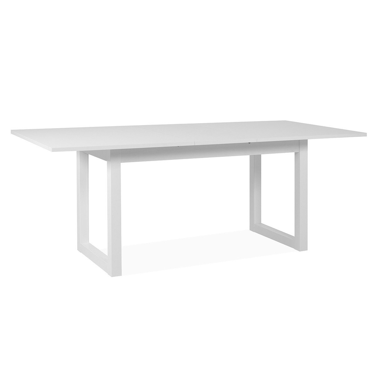Table à manger extensible L160-200 cm - DENVER blanc, CALICOSY