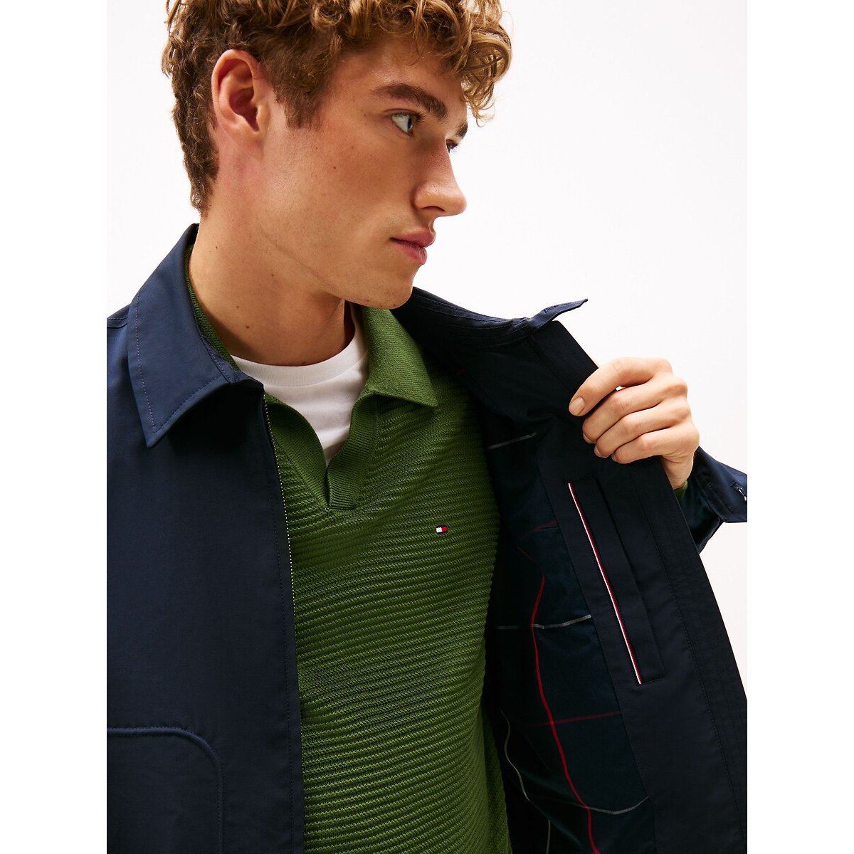 Veste col chemise bleu marine, TOMMY HILFIGER
