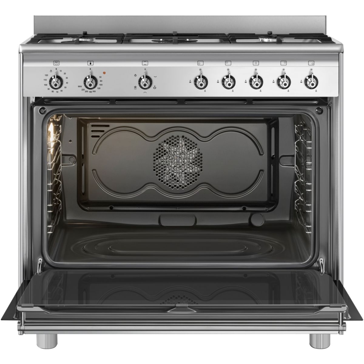 Piano de cuisson gaz SX91GM inox, SMEG
