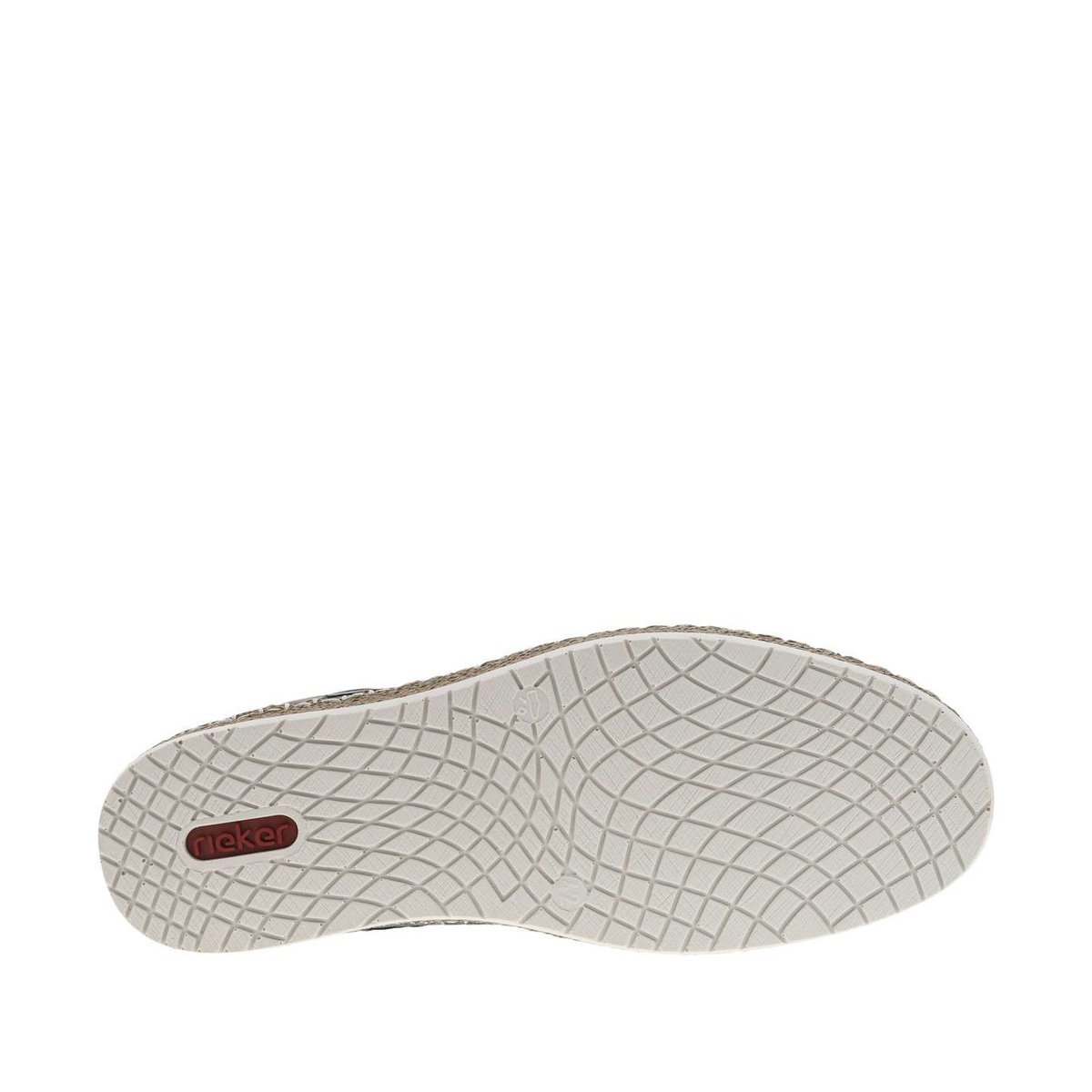 Sneakers en filet ajouré grises anthracite à semelle plate beige anthracite, RIEKER
