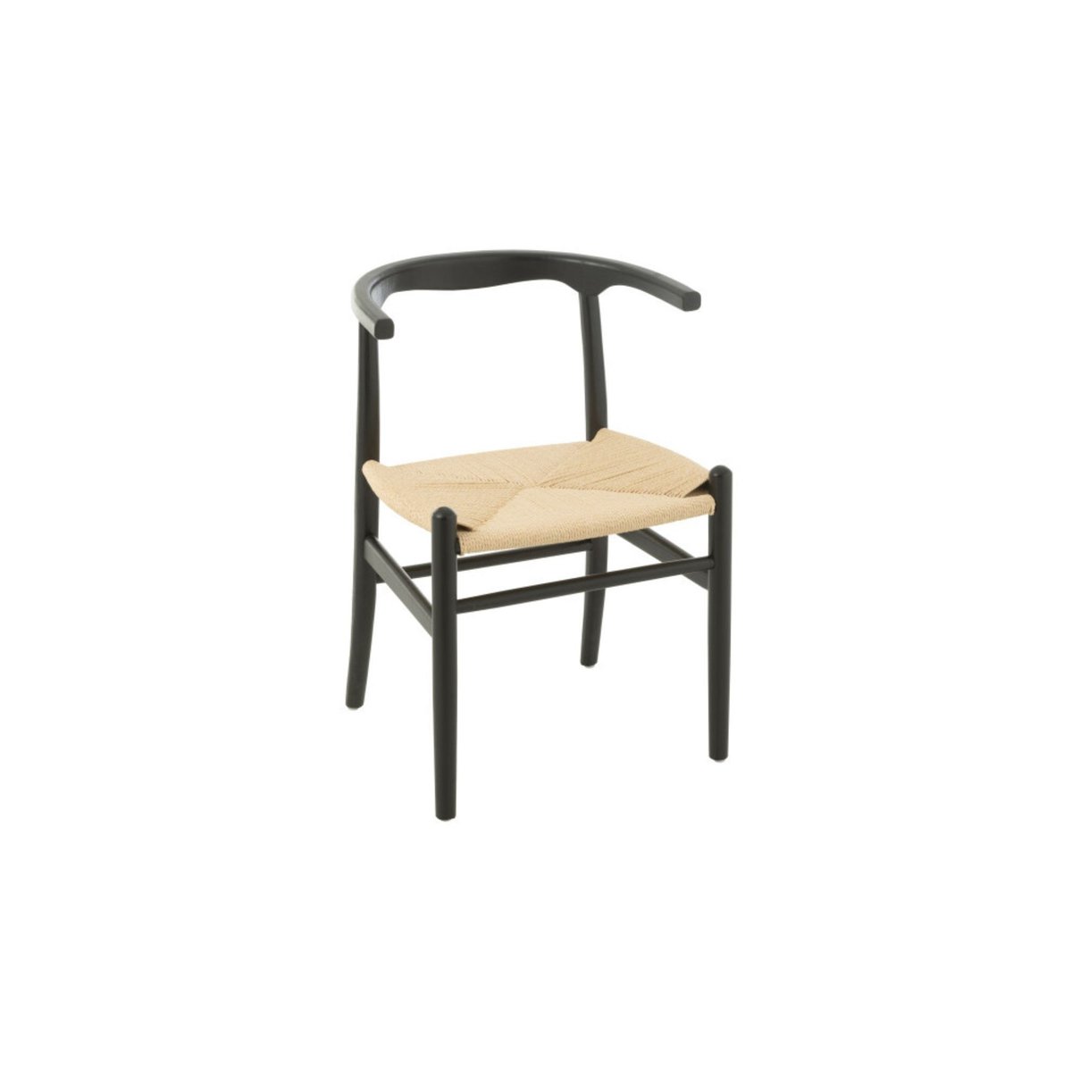 Chaises de salle à manger en corde et bois de hêtre - AYA noir, HELLIN, DEPUIS 1862