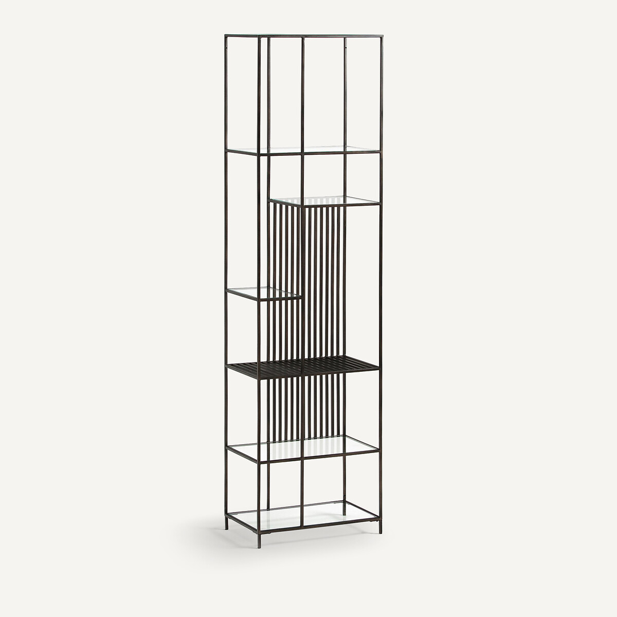 Libreria metallo acciaio e vetro, Rectiligne gun metal, AM.PM
