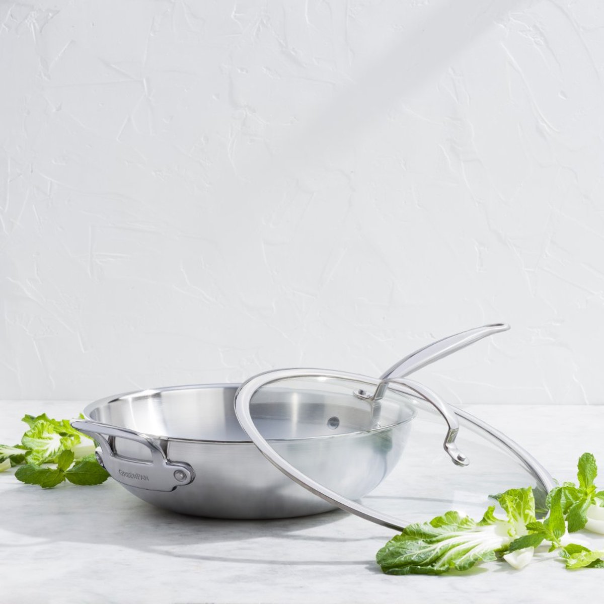 Wok Première 5Ply 30 cm argent / métallique, GREENPAN