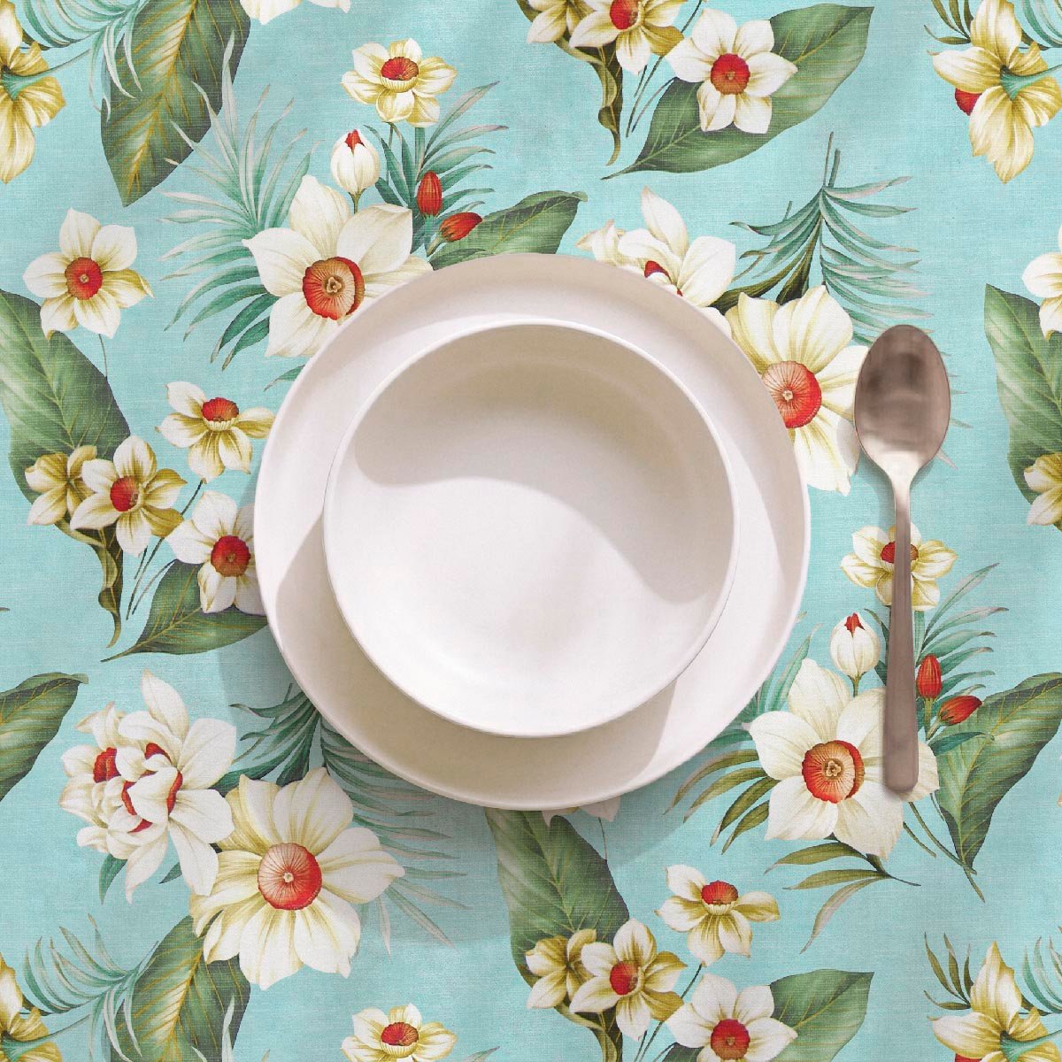 Nappe anti-taches Bora - 100% coton - turquoise, NAF NAF HOME