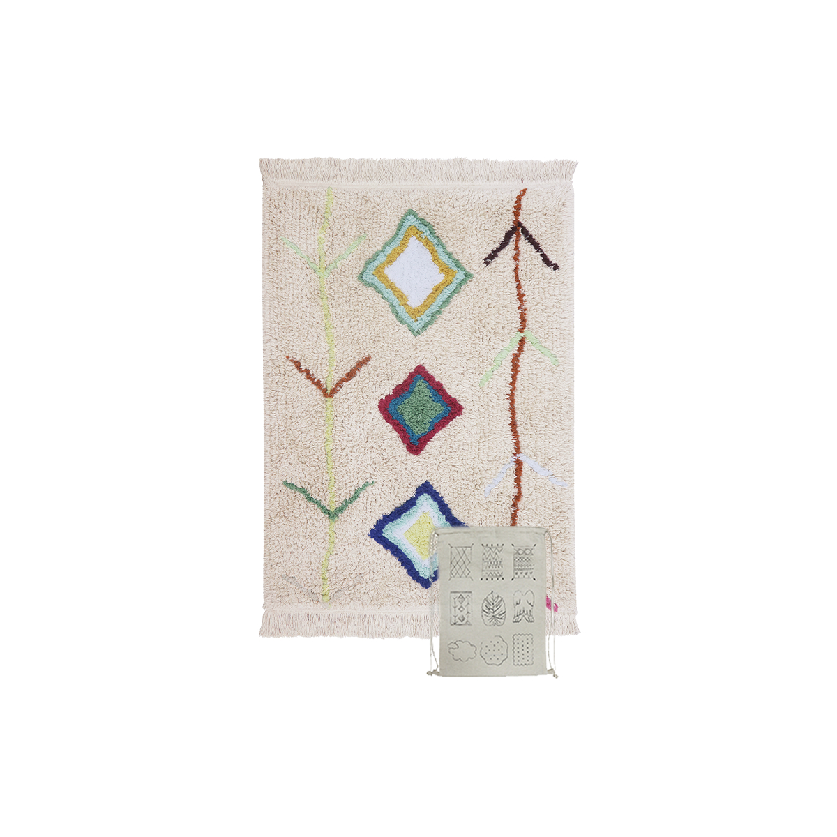 Tapis Rectangulaire en coton Mini Kaarol MINI ONES multicolore, LORENA CANALS