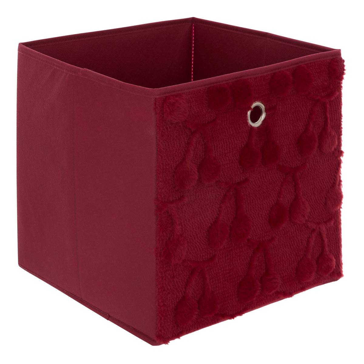 Panier de rangement pliable texturé à motif fruit FRACI rouge, ATMOSPHERA FOR KIDS