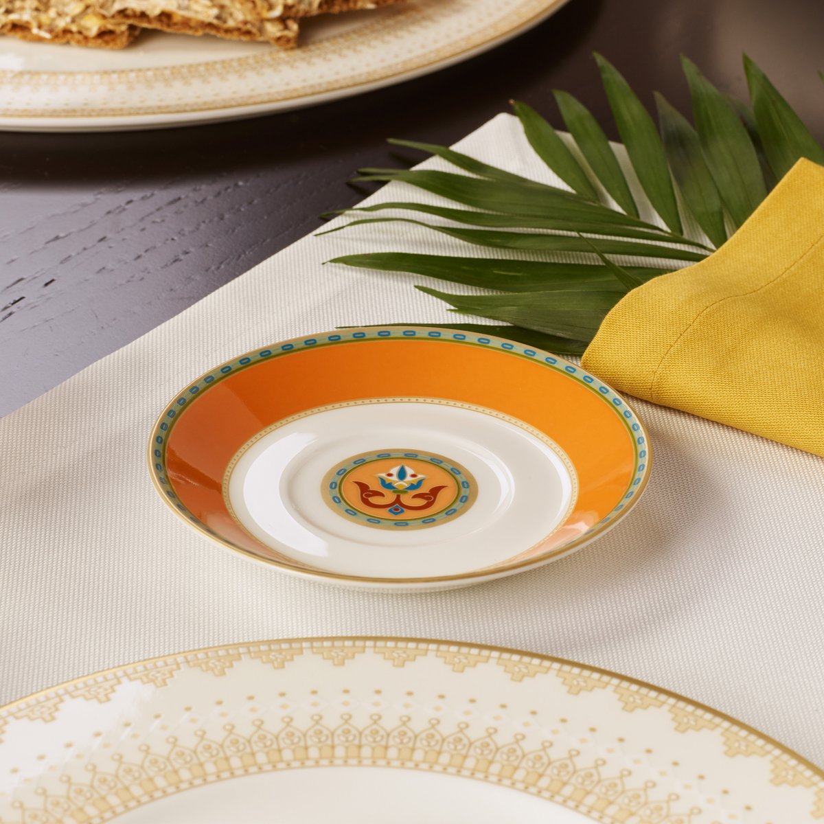Soucoupe Tasse Moka SAMARKAND multicolore, VILLEROY & BOCH SIGNATURE