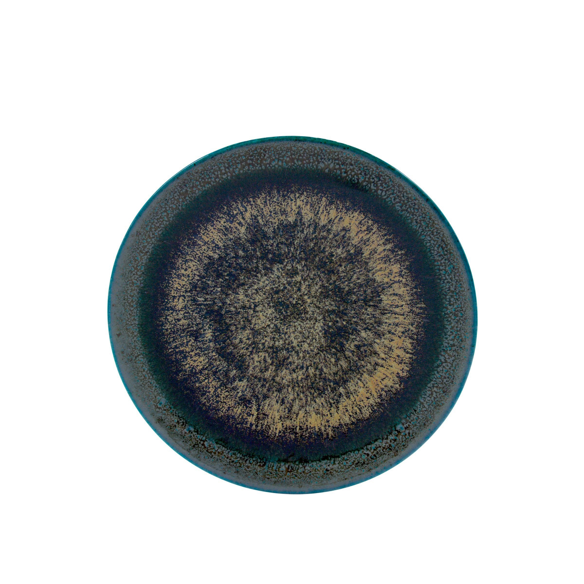 Assiette dessert 21 cm (lot de 6) - PALAZZO vert/bronze, MEDARD DE NOBLAT