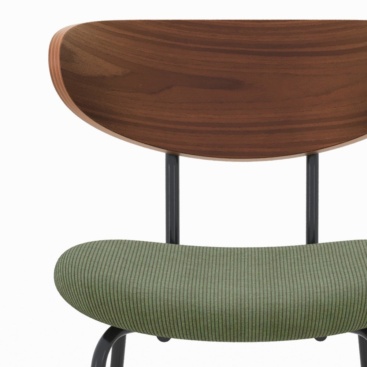 Lot de 2 chaises pour îlot central en velours côtelé 64.5 cm - JADE vert kaki, MAISON PAVANE